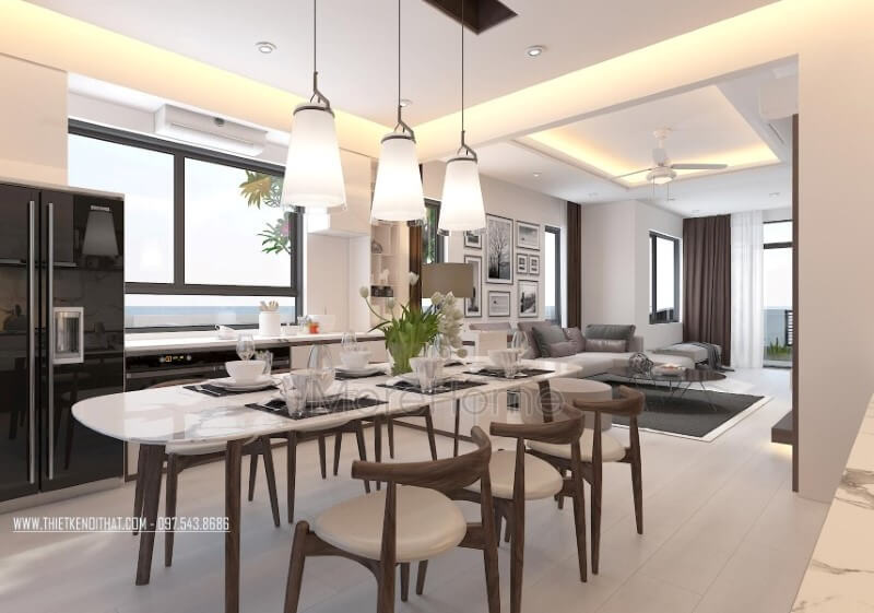 Thiết kế phòng ăn hiện đại đại, sang trọng cho nhà phố, biệt thự. Thiết kế nội thất