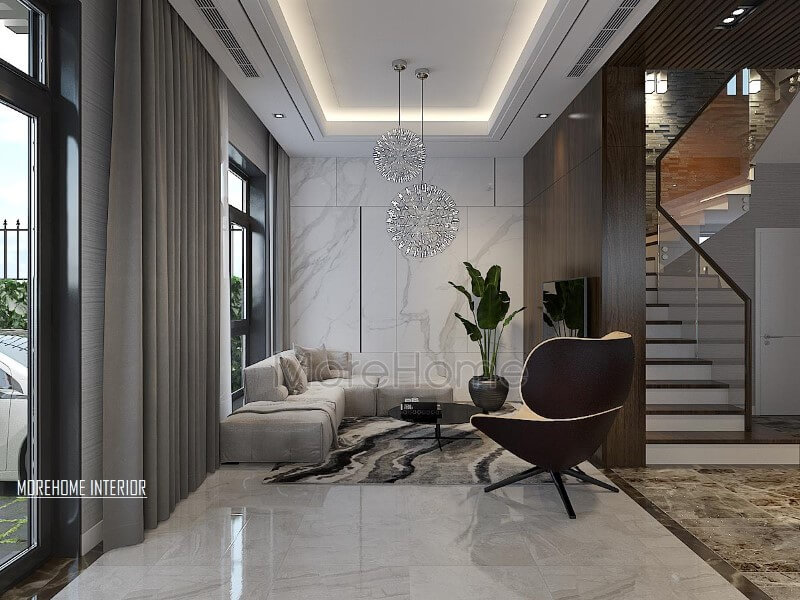 Thiết kế nội thất phòng khách hiện đại, sang trọng cho biệt thự, nhà phố. Thiết kế nội thất