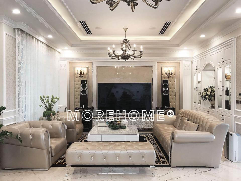 Không gian sang trọng của biệt thự tân cổ điển Ciputra Thi công phòng đẹp, hiện đại và sang trọng