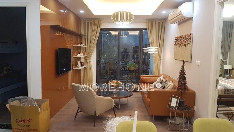 Morehome thi công nội thất phòng khách hiện đại cho căn hộ chung cư imperia sky garden tại Minh Khai Hai Bà Trưng Hà Nội Thi công phòng đẹp, hiện đại và sang trọng