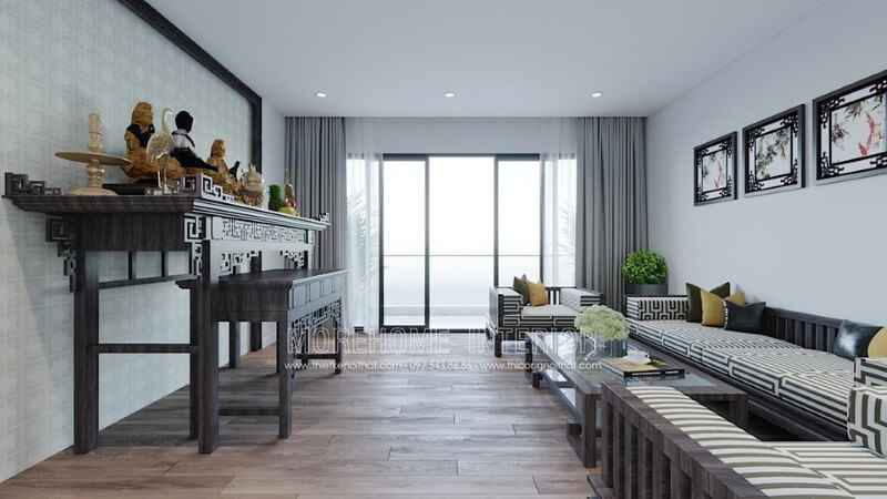 Thiết kế nội thất phòng thờ đẹp hiện đại cho nhà phố Thiết kế nội thất