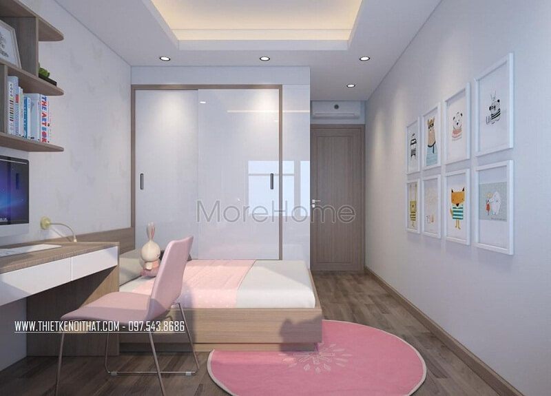 Để giúp tiết kiệm diện tích căn phòng ngủ của gia chủ thì đừng bỏ lỡ mẫu tủ quần áo đẹp được sản xuất tại xưởng gỗ nội thất MoreHome